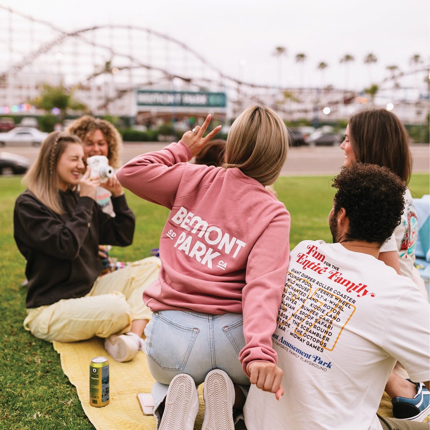 Belmont Park Crewneck Sweater - Mauve Pink