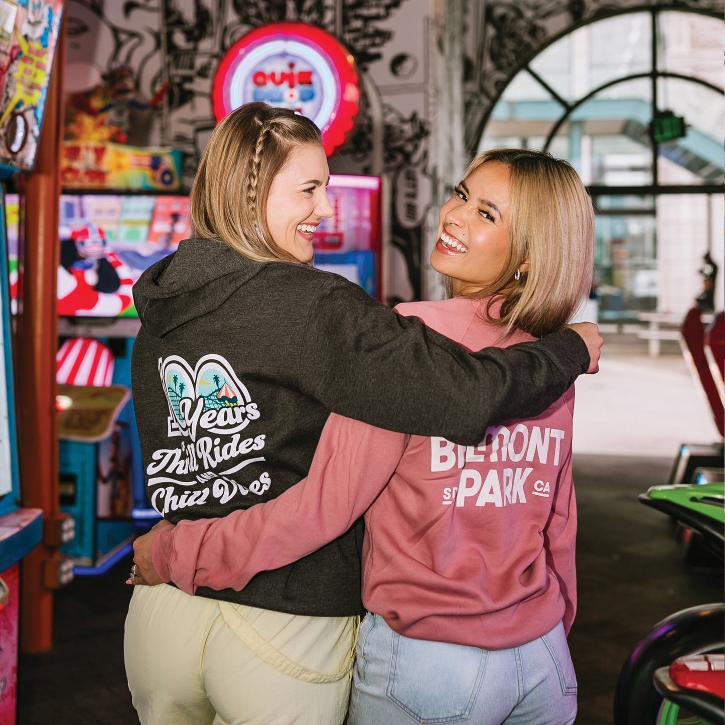 Belmont Park Crewneck Sweater - Mauve Pink