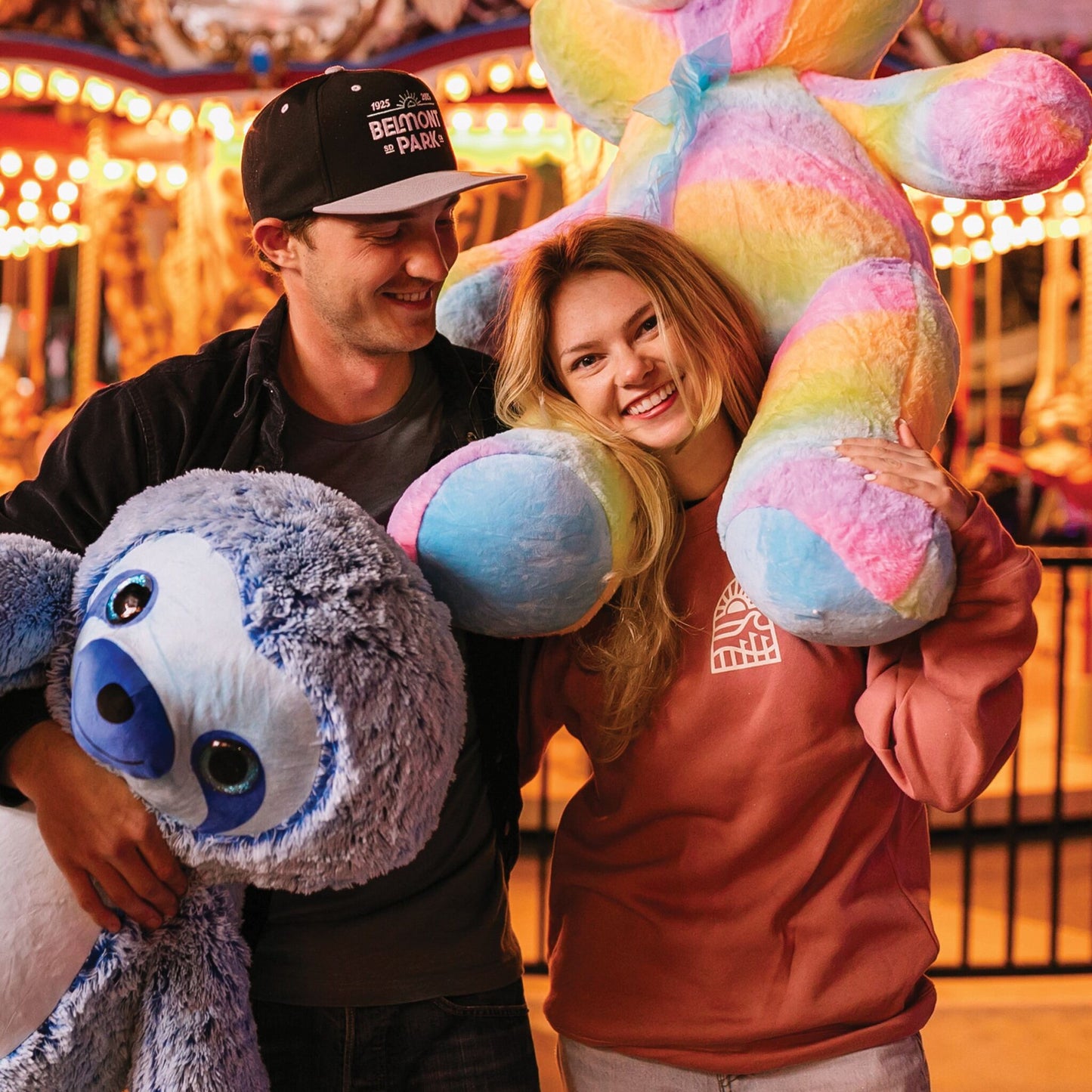 Belmont Park Crewneck Sweater - Mauve Pink