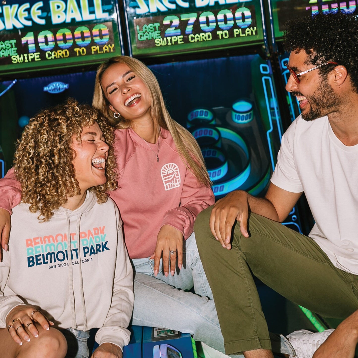 Belmont Park Crewneck Sweater - Mauve Pink